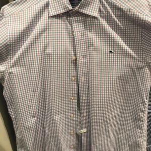 Mens VINEYARD VINES WHALE SHIRT Button Down Blue